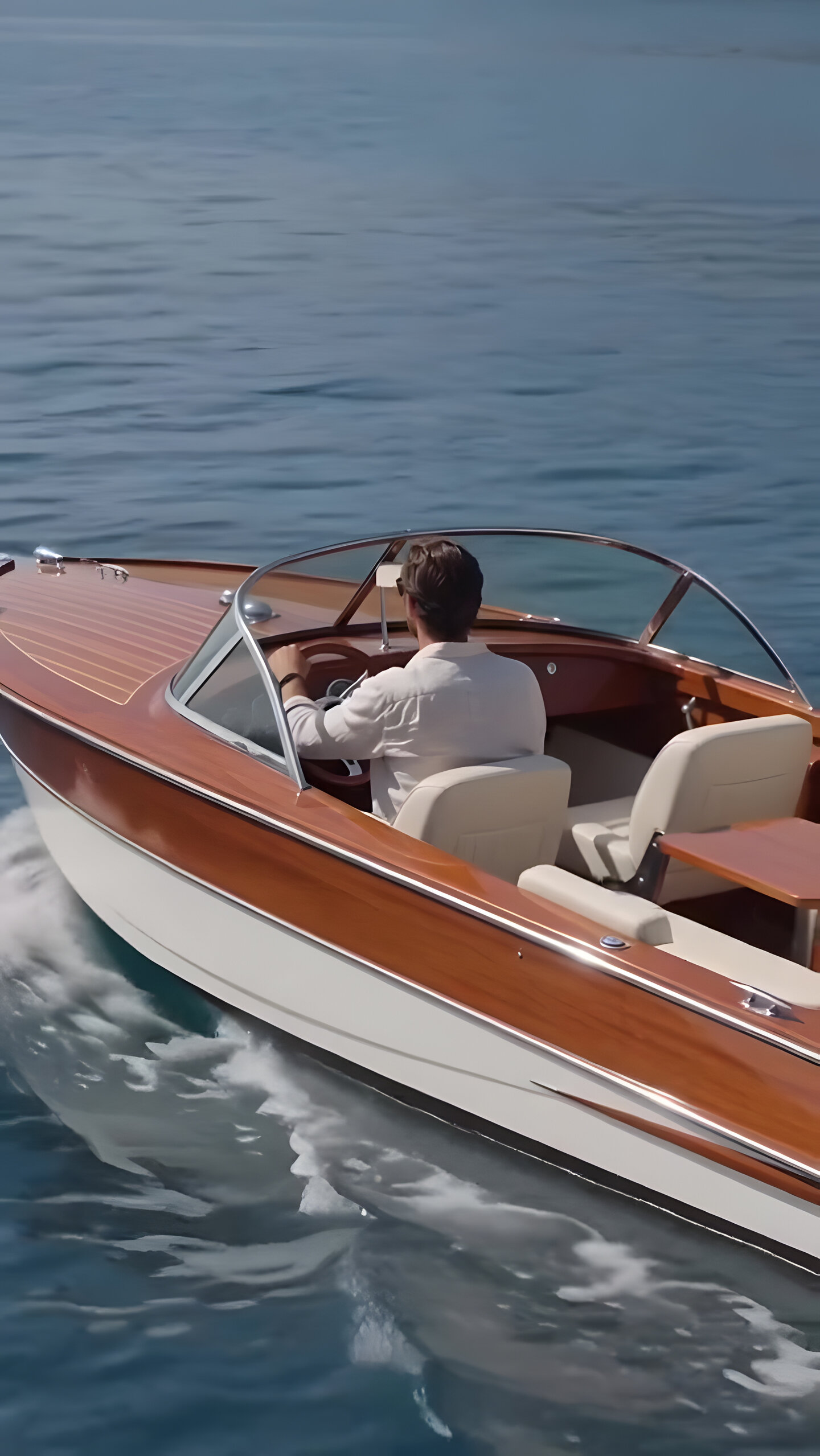 Sorrento classic runabout under way — from the launch film